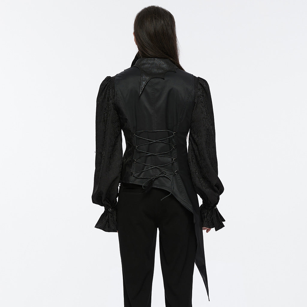 Dark Night Goth Asymmetric vest– Punkravestore