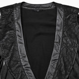 Goth asymmetric lapel kimono