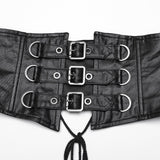 Goth asymmetric lapel kimono