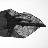 Goth asymmetric lapel kimono