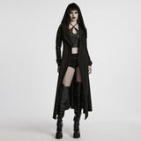 Punk hooded cut washed jacket