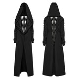Punk hooded cut washed jacket