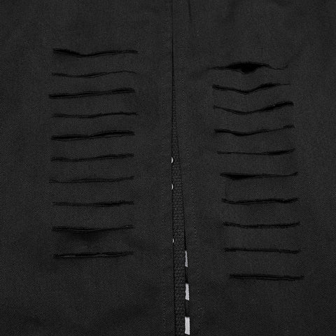 Punk hooded cut washed jacket