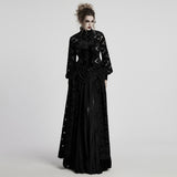 Retro embroidered velvet shirt