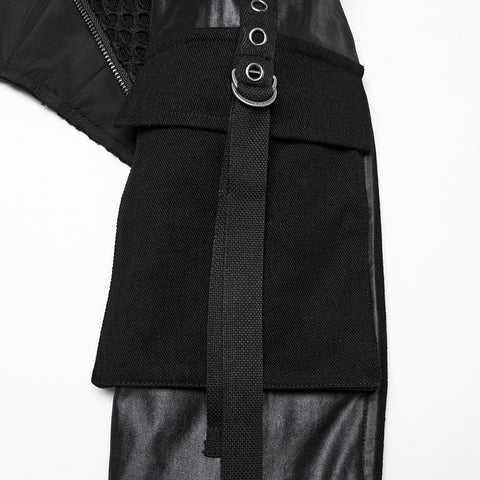 Punk ultra short motorcycle jacket