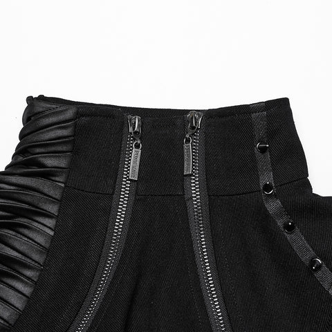 Punk ultra short motorcycle jacket