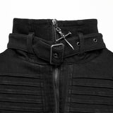 Punk denim ultra short vest