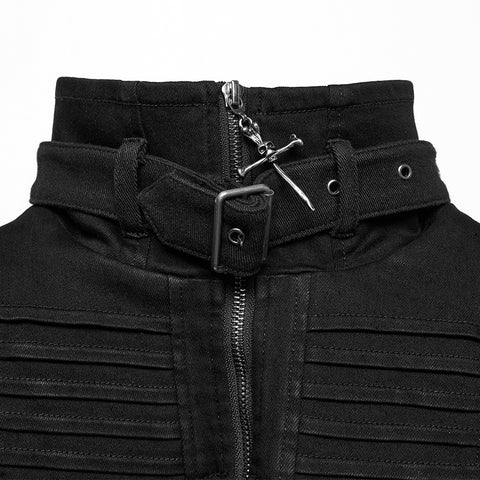 Punk denim ultra short vest