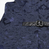 Gothic jacquard lapel vest