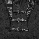 Gothic jacquard lapel vest