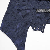Gothic jacquard lapel vest
