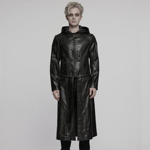 Detachable punk leather  jacket