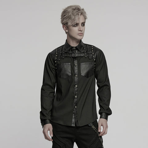 Punk handsome street men's shirt