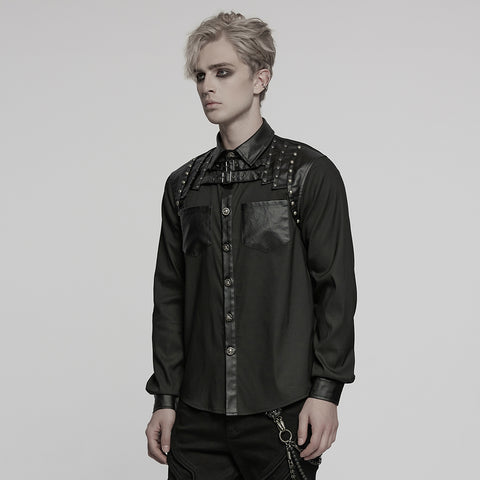 Punk handsome street men's shirt