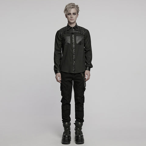Punk handsome street men's shirt
