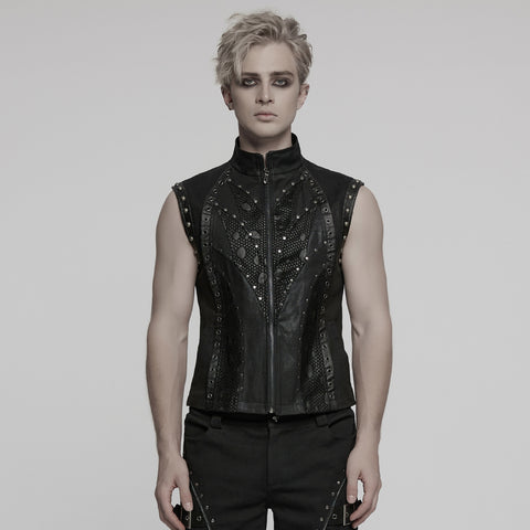 Punk handsome segmentation vest
