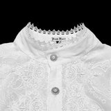 Goth glossy chiffon gemstone shirt