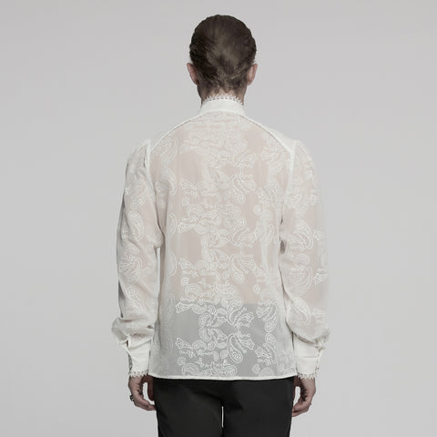 Goth Romantic Chiffon Men's Shirt