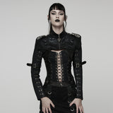 Punk Metal rock Ultra-Short Jacket For Women