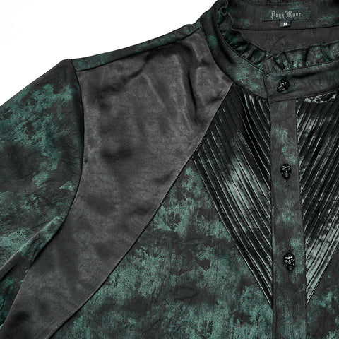 Goth mystery pleated shirt