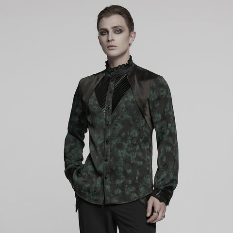 Goth mystery pleated shirt