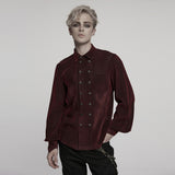 Goth striped flocking shirt