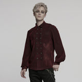 Goth striped flocking shirt