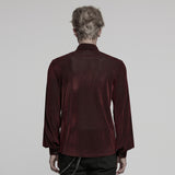 Goth striped flocking shirt