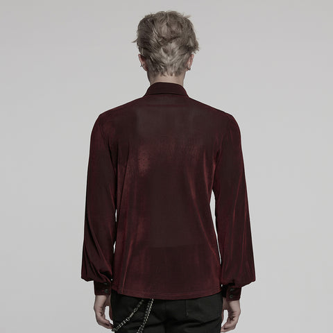 Goth striped flocking shirt