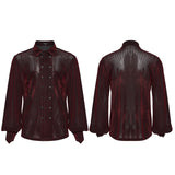 Goth striped flocking shirt