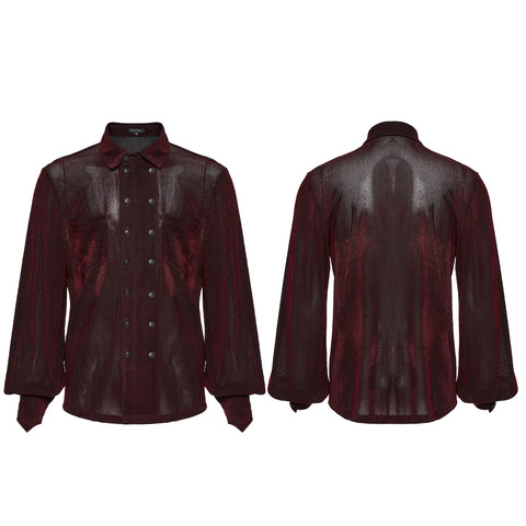 Goth striped flocking shirt