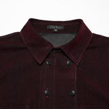 Goth striped flocking shirt