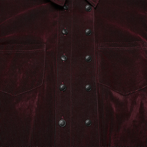 Goth striped flocking shirt