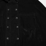 Goth striped flocking shirt