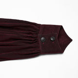 Goth striped flocking shirt