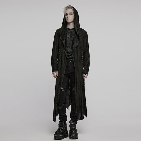 Goth Decadent Asymmetric Hooded Knitted Jacket