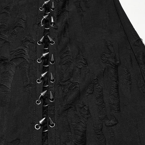Goth Decadent Asymmetric Hooded Knitted Jacket