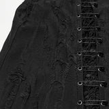 Goth Decadent Asymmetric Hooded Knitted Jacket