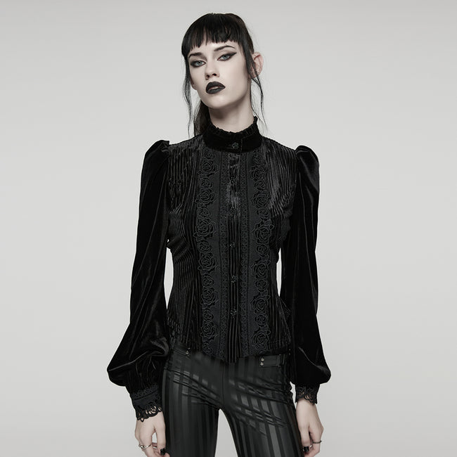 Daily Delicate Velvet Goth Shirt