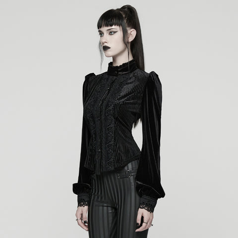 Daily Delicate Velvet Goth Shirt