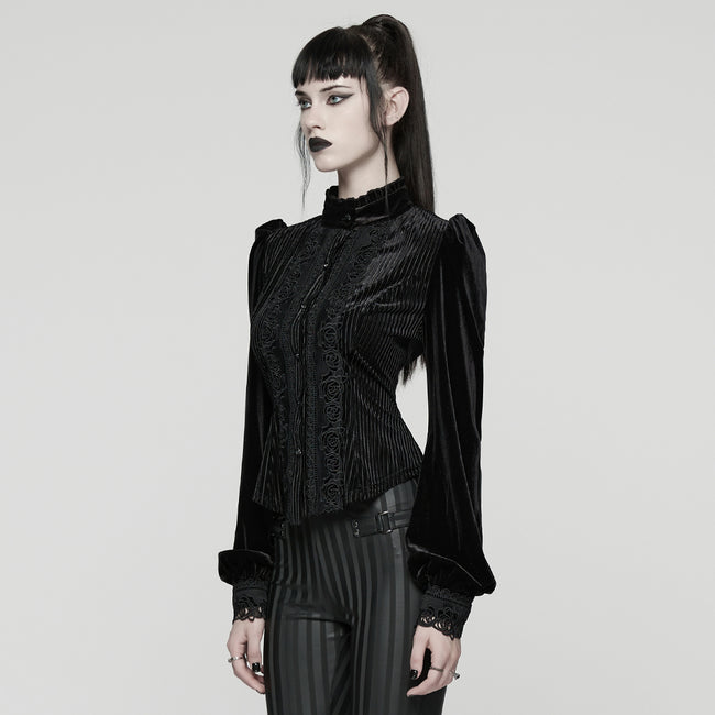 Daily Delicate Velvet Goth Shirt