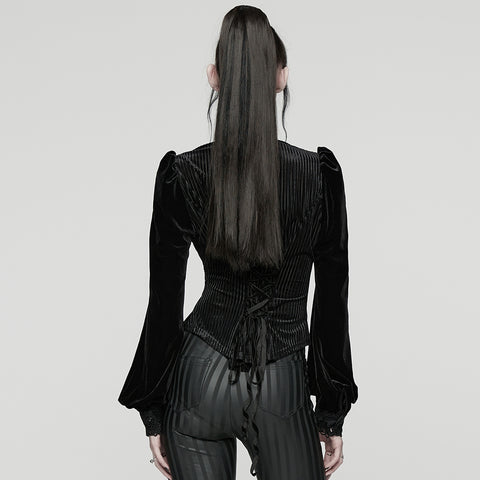 Daily Delicate Velvet Goth Shirt