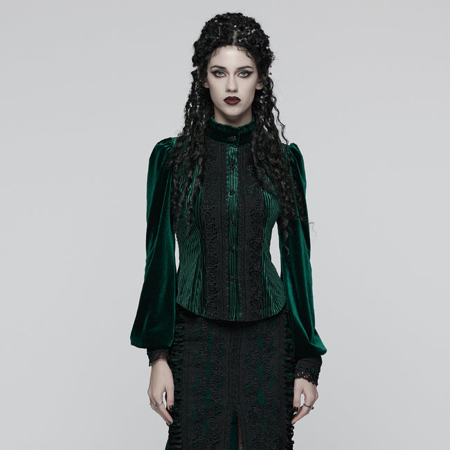 Daily Delicate Velvet Goth Shirt