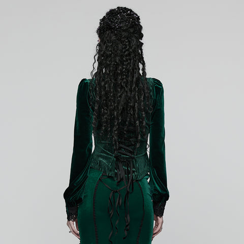 Daily Delicate Velvet Goth Shirt