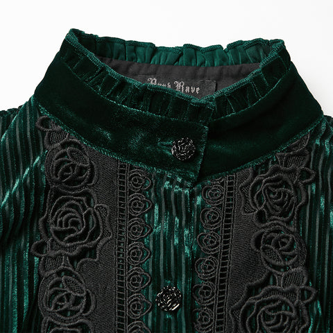 Daily Delicate Velvet Goth Shirt