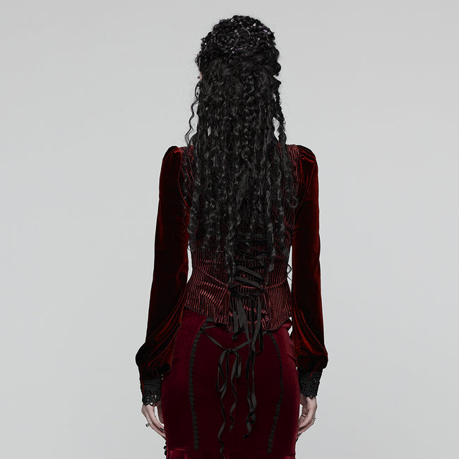 Daily Delicate Velvet Goth Shirt