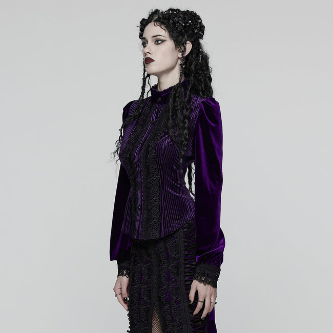 Daily Delicate Velvet Goth Shirt