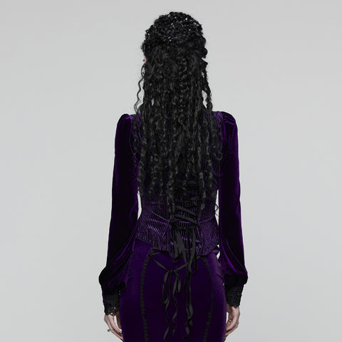 Daily Delicate Velvet Goth Shirt