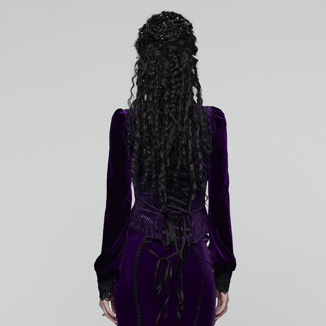 Daily Delicate Velvet Goth Shirt