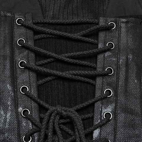 Punk drawstring tube top